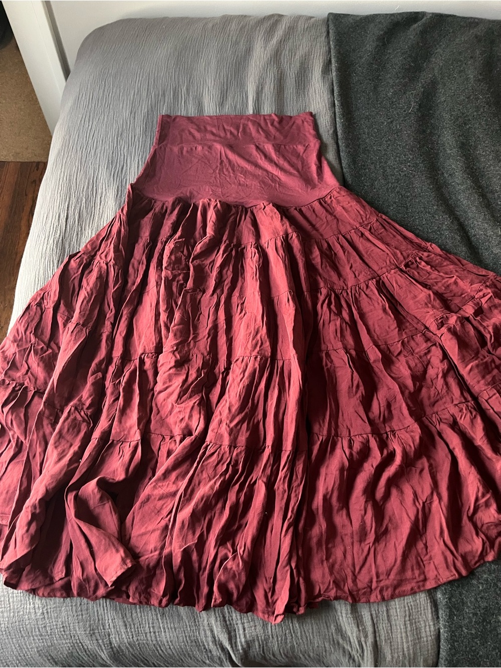 Royal Codes Esme Cherry Stone Tiered Maxi Skirt - Picture 4 of 7